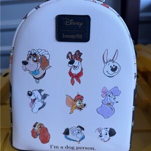 Loungefly Disney Dog Character White Backpack